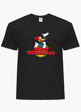 Черная футболка мужская вуди вудпекер (woody woodpecker) (9223-2870-1) xxl MobiPrint