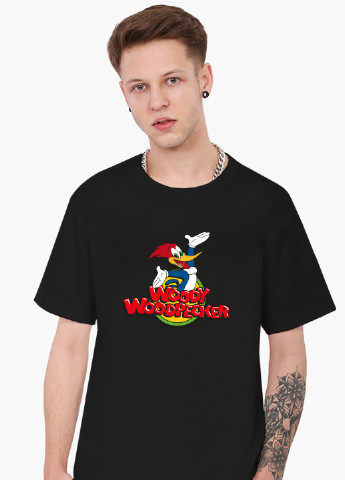 Черная футболка мужская вуди вудпекер (woody woodpecker) (9223-2870-1) xxl MobiPrint