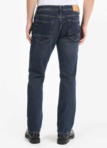 Серо-синие демисезонные прямые джинсы Colin's