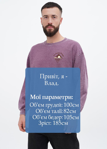 Фіолетовий світшот Yesterdays меланж без декору (307174809)