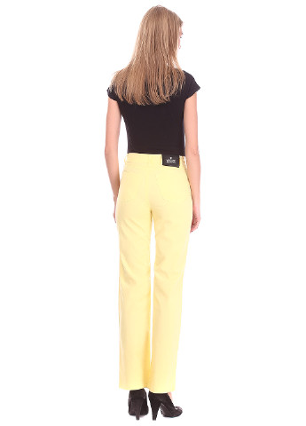 Желтые кэжуал летние прямые брюки Versace