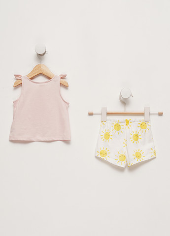 Розовый летний комплект (майка, шорты) H&M