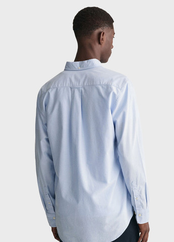 Светло-голубой кэжуал рубашка однотонная Gant