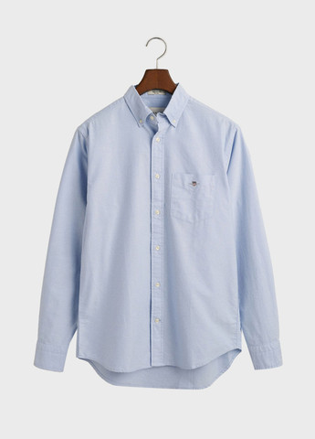 Светло-голубой кэжуал рубашка однотонная Gant