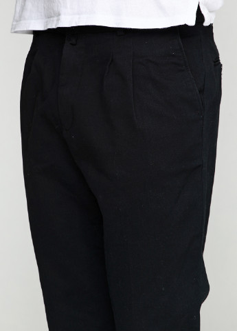 Черные кэжуал демисезонные прямые брюки Mango