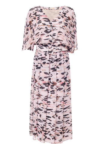 Світло-рожева кежуал сукня кльош MiNiMax з абстрактним візерунком