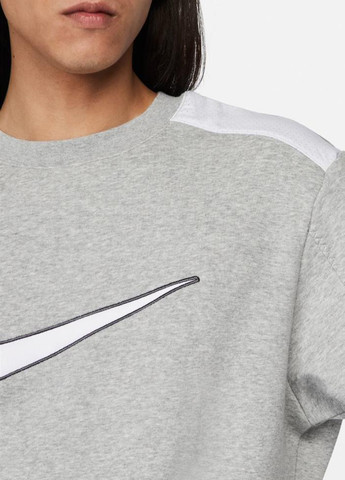 Сірий світшот fn0245-063 Nike меланж вишивка (322021464)