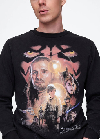 Лонгслів Gap персонажі чорний кежуали бавовна, трикотаж