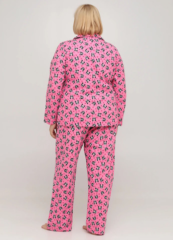 Розовая зимняя пижама (рубашка, брюки) Studio