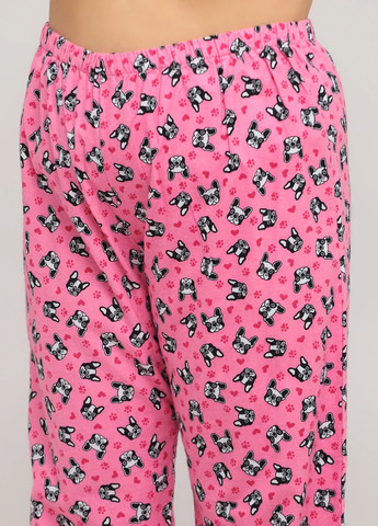 Розовая зимняя пижама (рубашка, брюки) Studio