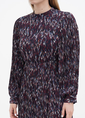 Комбинированное кэжуал платье плиссированное S.Oliver с абстрактным узором