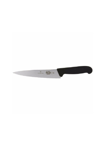 Кухонный нож Fibrox Carving 19 см Serrated Black (5.2033.19) Victorinox (254073493)