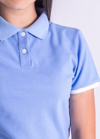Голубой женская футболка-футболка поло женская TvoePolo однотонная