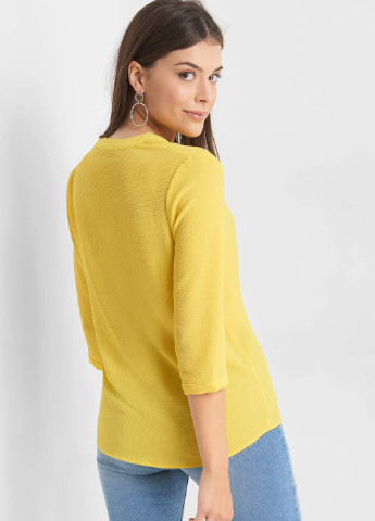 Желтая демисезонная блуза с длинным рукавом Orsay