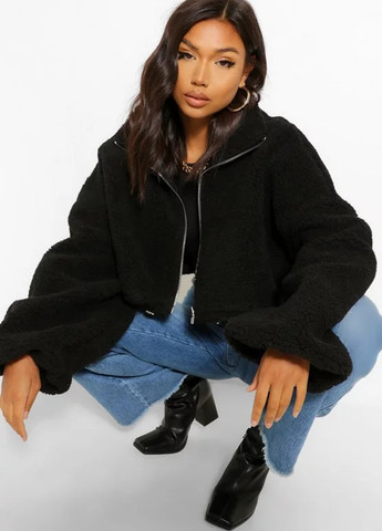 Чорна демісезонна куртка Boohoo