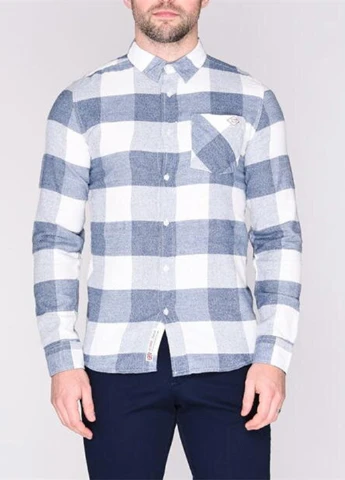 Синяя кэжуал рубашка в клетку Lee Cooper