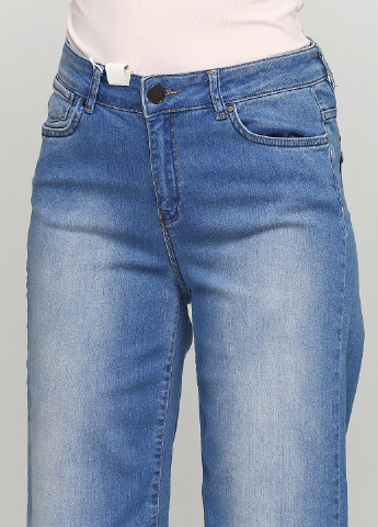 Капри Castro однотонные голубые джинсовые хлопок