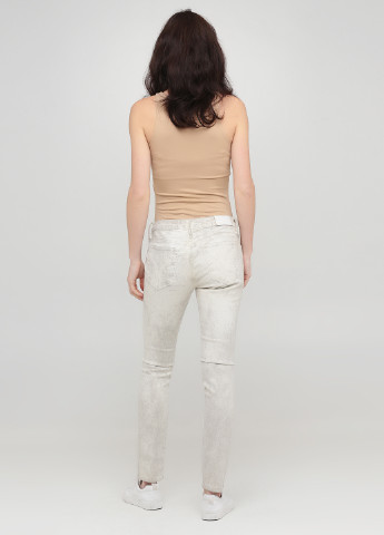 Светло-бежевые демисезонные зауженные джинсы Calvin Klein