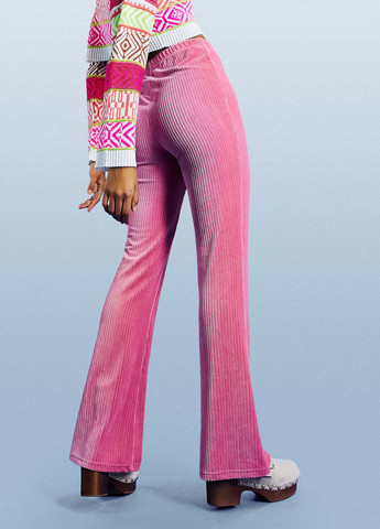 Розовые кэжуал демисезонные клеш брюки Asos