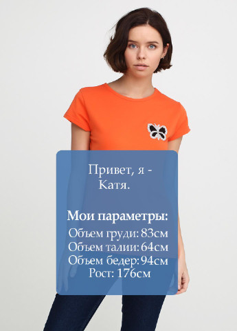 Оранжевая летняя футболка G & N