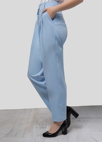 Голубые кэжуал демисезонные зауженные брюки Azuri