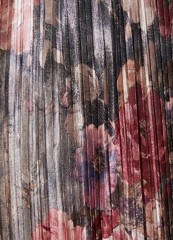 Разноцветная кэжуал цветочной расцветки юбка KOTON клешированная, плиссе