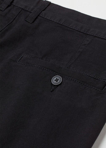 Черные кэжуал демисезонные зауженные брюки H&M