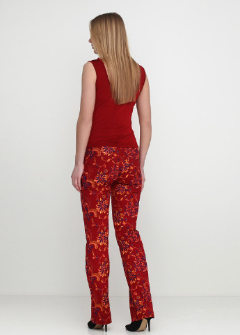 Красные кэжуал демисезонные брюки Patrizia Suzzi