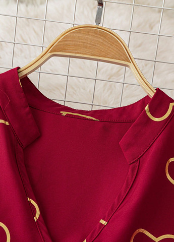 Вишнёвая блуза SHEIN