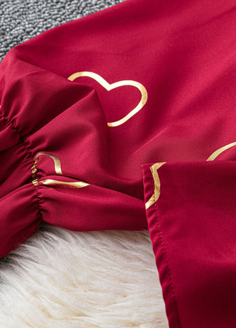 Вишнёвая блуза SHEIN