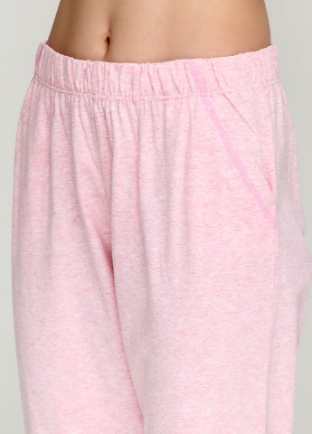Розовые домашние демисезонные со средней талией брюки Bisbigli