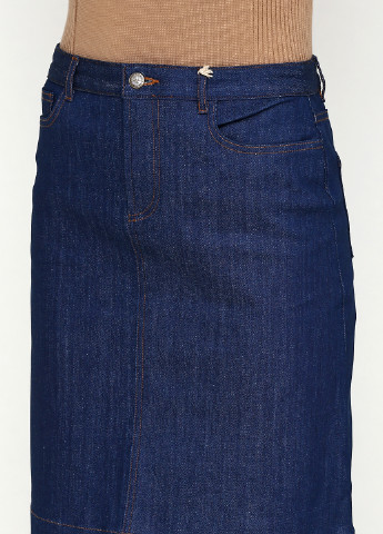 Темно-синяя джинсовая однотонная юбка A.P.C. миди