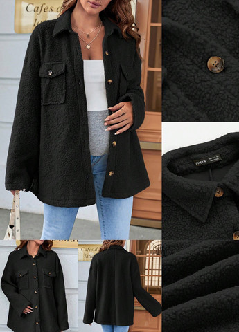 Черная зимняя куртка SHEIN