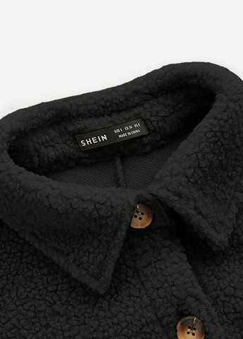 Черная зимняя куртка SHEIN