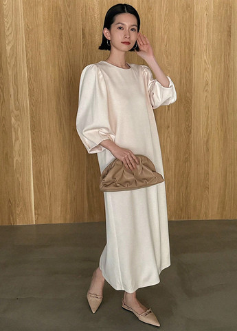 Кремова кежуал сукня а-силует SHEIN однотонна