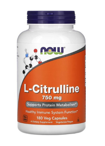 L-Citrulline 750 mg 180 Veg Caps Now Foods (256380109)