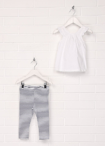 Белый летний комплект (блуза, леггинсы) H&M
