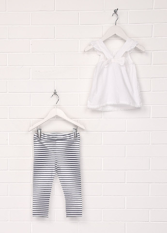 Белый летний комплект (блуза, леггинсы) H&M