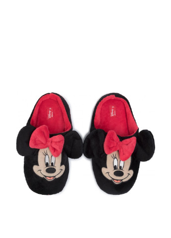 Черные капці Mickey&Friends с бантом, с вышивкой