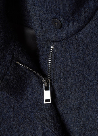 Темно-синє демісезонне Пальто однобортне H&M