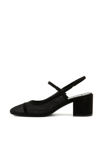 Le'BERDES Туфли слингбеки черный з текстиль, натуральная замша, украина — лето (360795621)