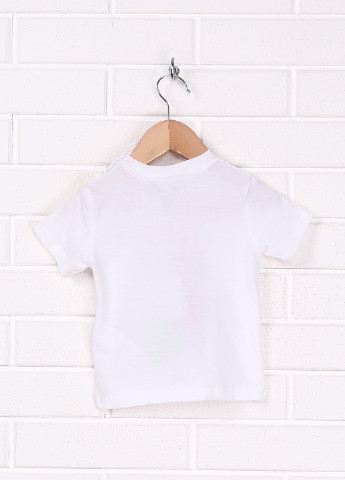 Белая летняя футболка с коротким рукавом New Born