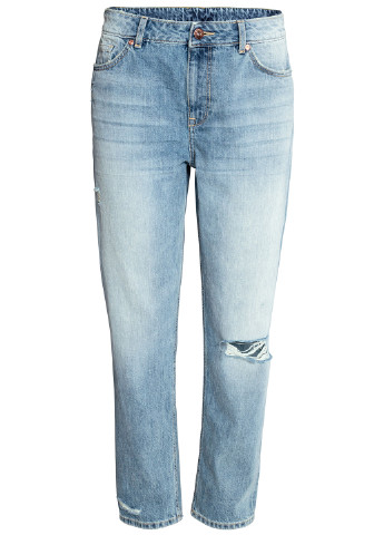 Голубые демисезонные зауженные, укороченные джинсы H&M