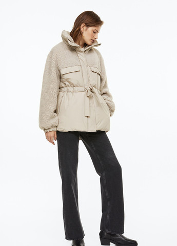 Світло-бежева зимня куртка H&M