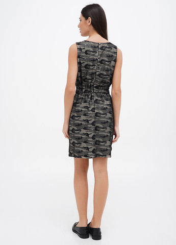 Золотий кежуал сукня Sassofono з абстрактним візерунком