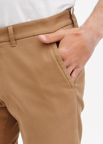 Светло-коричневые кэжуал демисезонные зауженные брюки Lagrand