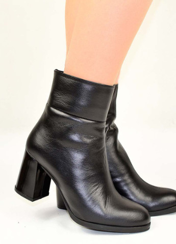 Черные демисезонная женские ботинки черный натуральная кожа украина ARBY