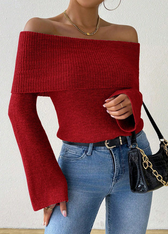 Червоний демісезонний светр SHEIN