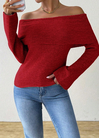 Червоний демісезонний светр SHEIN