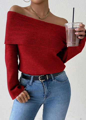 Червоний демісезонний светр SHEIN